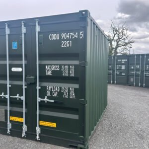 10ft x 8ft One-Trip Shipping Container – Green Corten Steel Storage Container