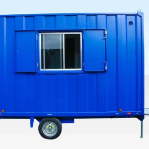 12x7.5 Mobile Anti-Vandal Office Cabin – Towable Steel Site Office