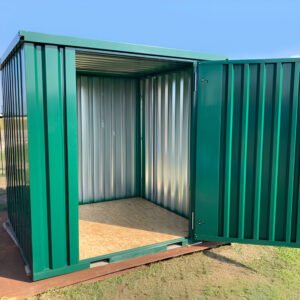 Powder Coated Flat Pack Metal Storage Container – Green Steel Store